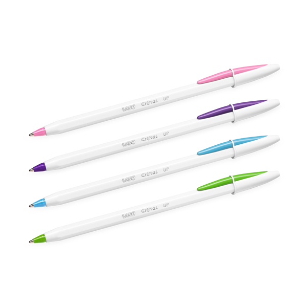 Penna a sfera Cristal Up con cappuccio - punta media 1,2mm - fun - Bic - conf. 20 pezzi