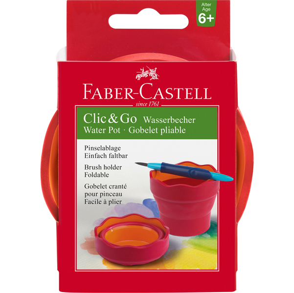Vaschetta Click Go - multiuso - rossa - Faber Castell
