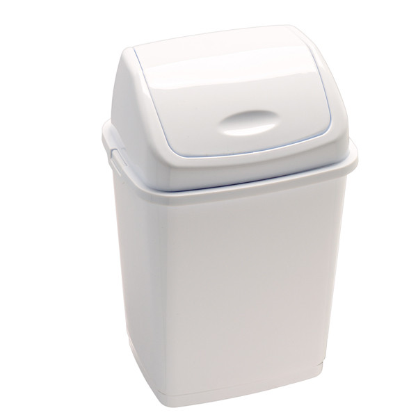 Pattumiera con coperchio basculante Rif Basic - 36x29x55 cm - 35 L - bianco - Medial