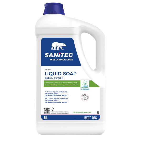 Sapone liquido Green Power - 5 L - floreale - Sanitec