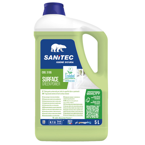 Detergente pavimenti Surface Green Power - 5 L - floreale - Sanitec
