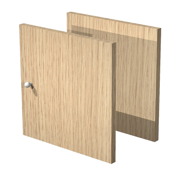 Coppia antine per libreria Rainbow - 32,2x32,1 cm - rovere