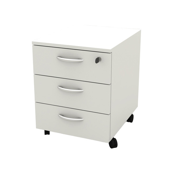 Cassettiera Rainbow - 3 cassetti - con ruote - 41 x 50 x 52,2 cm - bianco