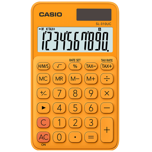 Calcolatrice tascabile SL-310UC - 10 cifre - arancio - Casio