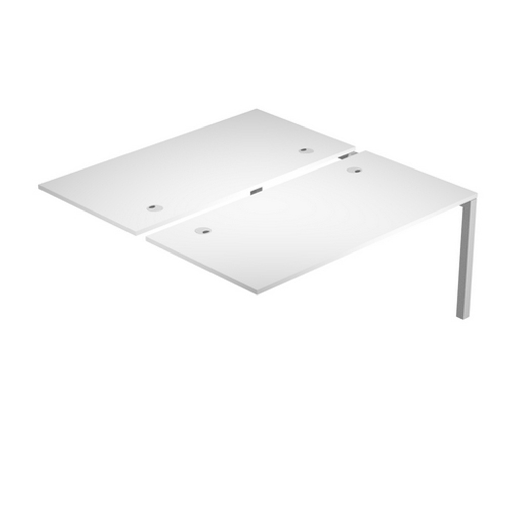 Postazione doppia aggiuntiva per scrivanie AgorA' - 180x168x72,5 cm - bianco - Artexport