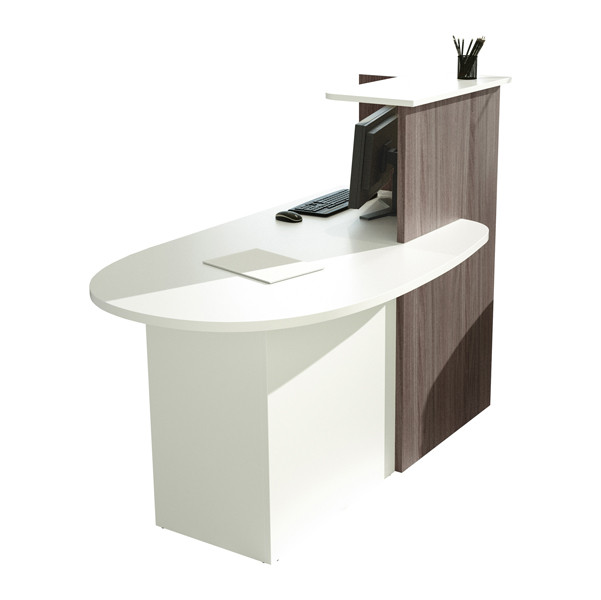 Reception concept - destra - 145 x 83 x 117 cm - bianco/frassino toscano