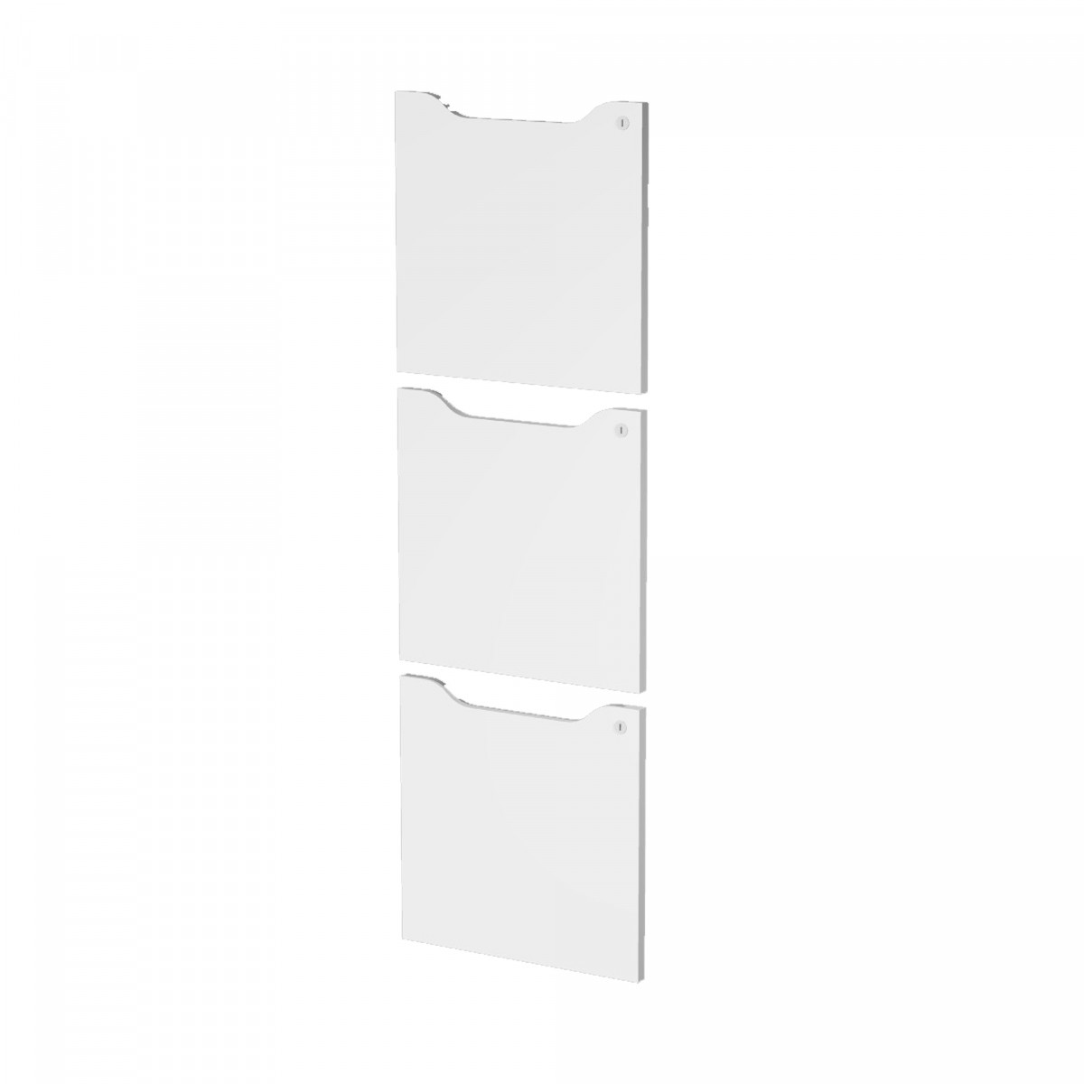 Set 3 ante per casellari Maxi Rainbow - con serratura - 36,8 x 36,8 cm - bianco