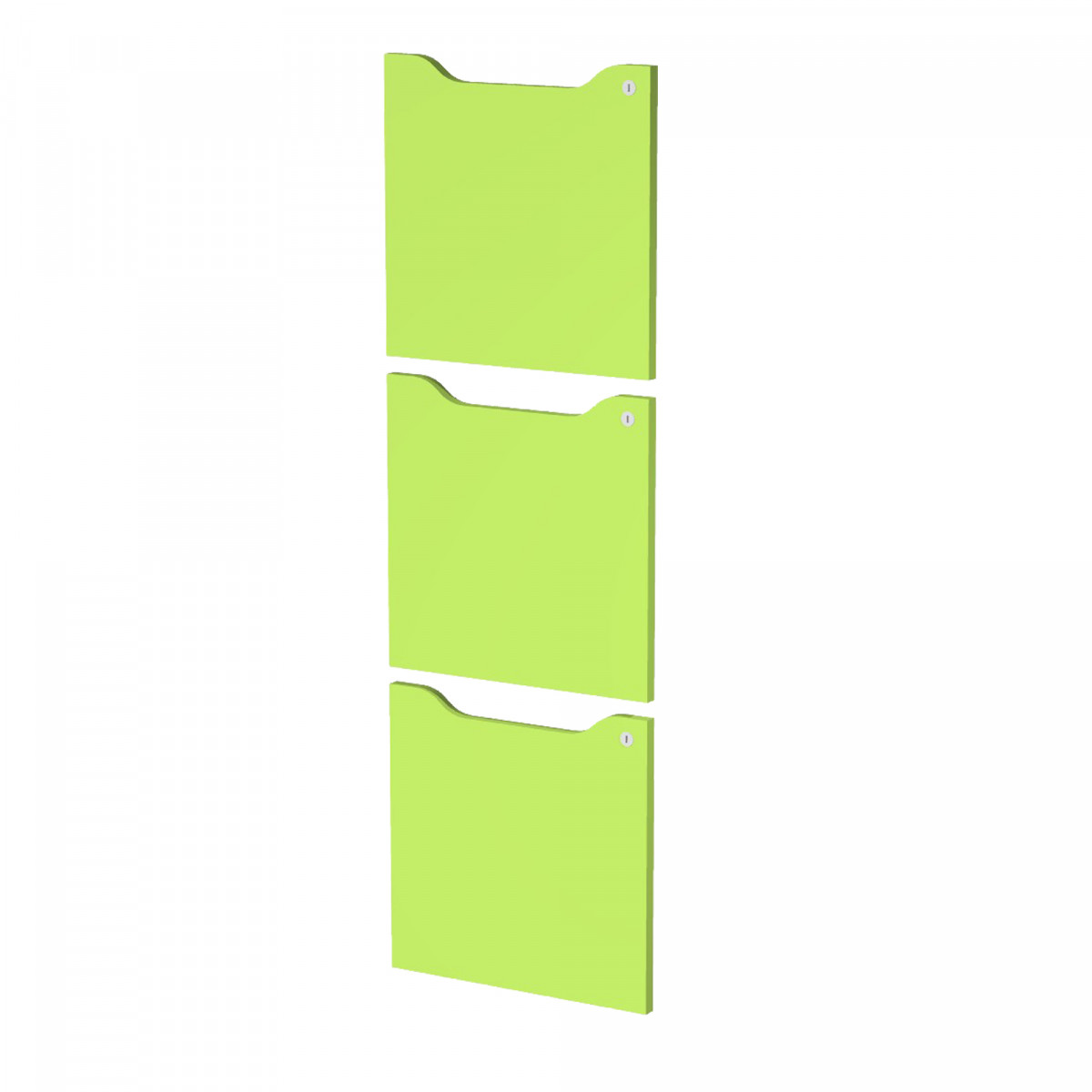 Set 3 ante per casellari Maxi Rainbow - con serratura - 36,8 x 36,8 cm - verde