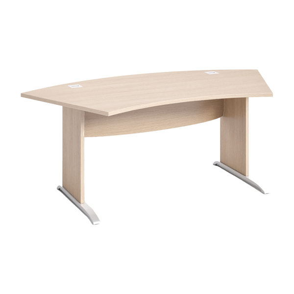 Scrivania AgorA' Direction - fianchi a L - melaminico - piedi metallo - 190x96x73 cm - rovere - Artexport