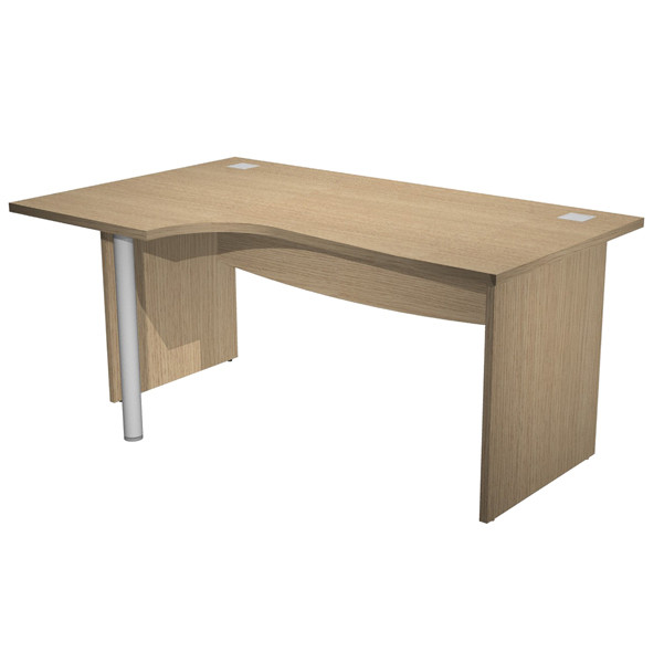 Scrivania Agor&agrave; Direction Compact - SX - fianco pannello - L 180 cm - rovere