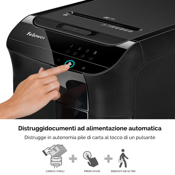 Distruggidocumenti AutoMax 550C - frammenti - 83Litri - Fellowes