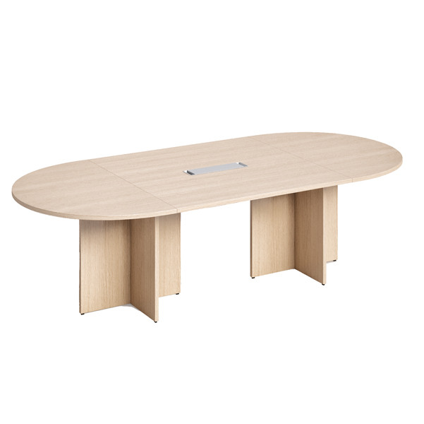 Tavolo riunione Agor&agrave; Direction - ovale - 140 x 120 x 73 cm - rovere