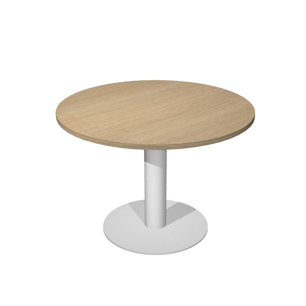 Tavolo riunione AgorA' Direction - tondo - D 120 cm - altezza 73 cm - gamba metallo - rovere - Artexport