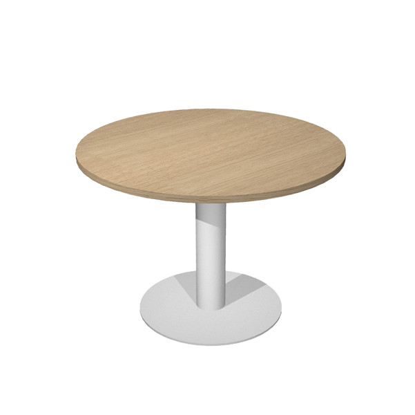 Tavolo riunione Agorà Direction - tondo - diametro 120 cm - H 73 cm - gamba metallo - rovere
