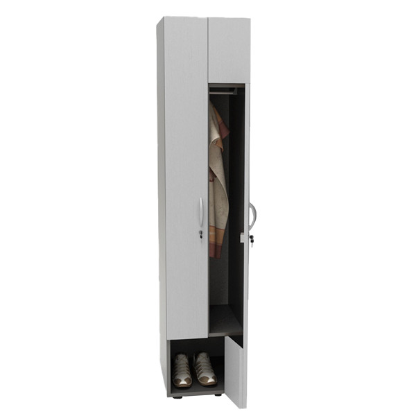 Armadio guardaroba - 2 ante - 40 x 52 x 185 cm - grigio