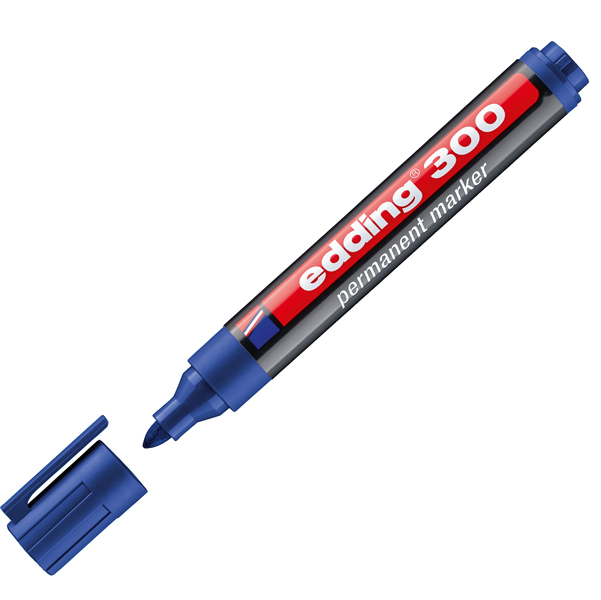 Marcatore permanente 300 - punta conica 1,50 - 3,00 mm - colori assortiti - Edding - astuccio 4 pezzi