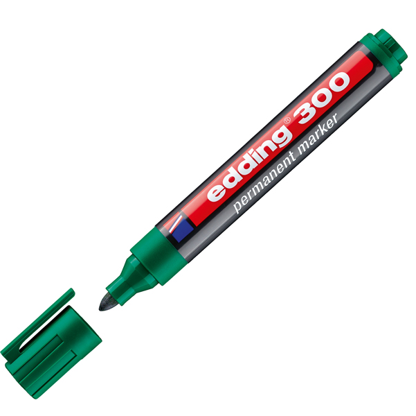 Marcatore permanente 300 - punta conica 1,50 - 3,00 mm - colori assortiti - Edding - astuccio 4 pezzi