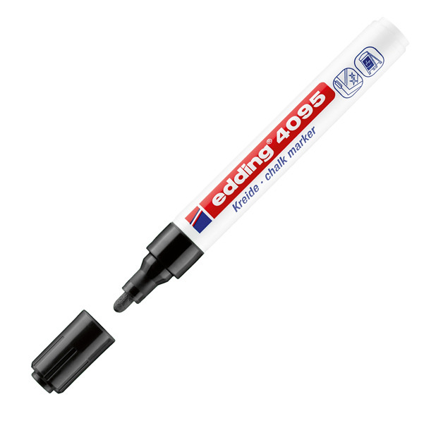Marcatore a gesso liquido 4095 - punta tonda - da 2 a 3mm - colori assortiti - Edding - astuccio 4 pezzi