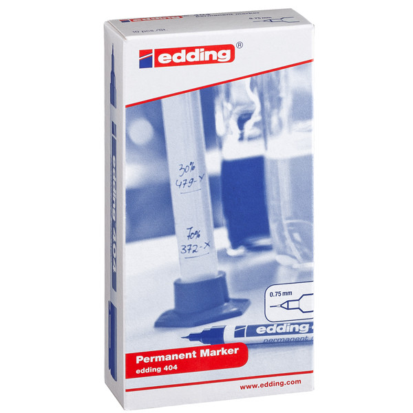 Marcatore permanente 404 - punta tonda extra fine - 0,75 mm - rosso - Edding