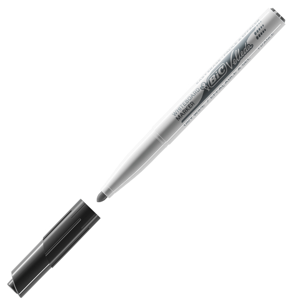 Pennarello Whiteboard Marker Velleda 1741 - punta tonda 1,4 mm - colori assortiti - Bic - astuccio 4 pezzi