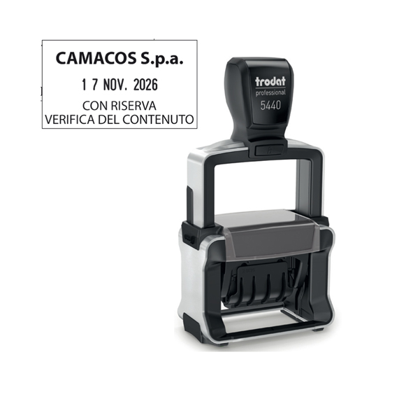 Timbro Professional 4.0 5460 Datario - 56x33 mm - 4 mm - personalizzabile - autoinchiostrante - Trodat