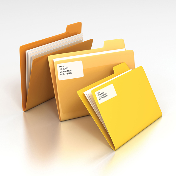 Etichetta adesiva LP4W - permanente - 210x148 mm - 2 etichette per foglio - bianco - Tico - conf. 100 fogli A4