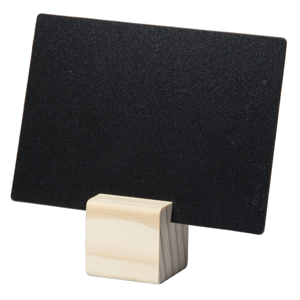 Supporti wood per targhette - 6 targhette incluse - Securit - set 12 pezzi