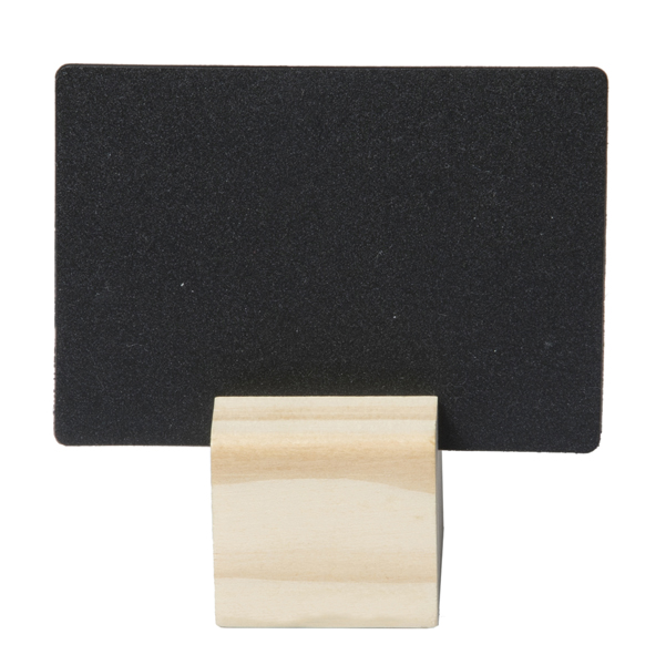 Supporti wood per targhette - 6 targhette incluse - Securit - set 12 pezzi