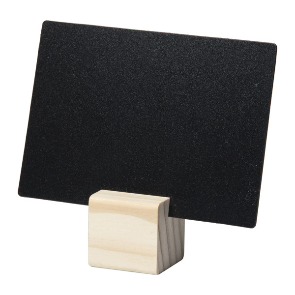 Supporti wood per targhette - 6 targhette incluse - Securit - set 12 pezzi