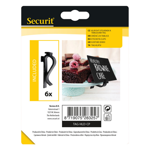 Supporti clip per targhette - Securit - set 6 pezzi