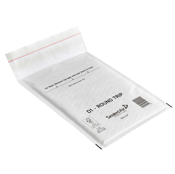 Busta imbottita Mail Lite  Round Trip - andata/ritorno - formato D (18x26 cm) - Sealed Air  - conf. 100 pezzi