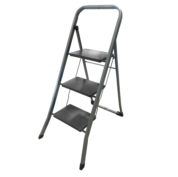 Scala sgabello DalI' - 3 gradini - acciaio verniciato grigio - Marchetti