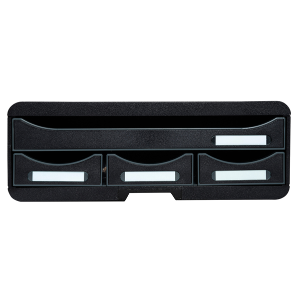 Cassettiera Toolbox - 27x35,5x13,5 cm - 4 cassetti - nero - Exacompta