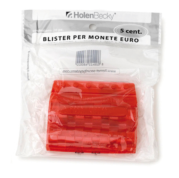 Blister portamonete - 5 cent - fascia rossa - Iternet 
