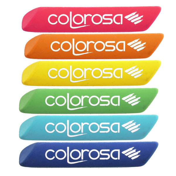 Gomma soft touch Colorosa - 8 cm - colori assortiti - RiPlast - expo 48 pezzi