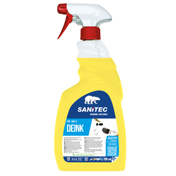 Detergente sgrassante Deink - trigger 750 ml - non profumato - Sanitec