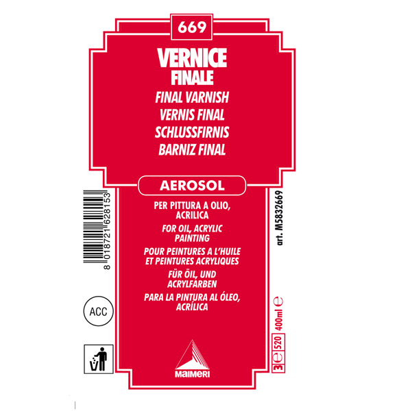 Vernice finale lucido spray - 400 ml - Maimeri