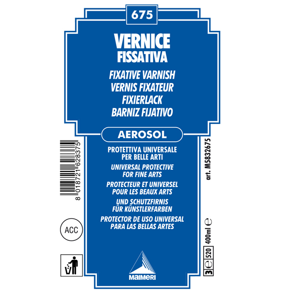 Vernice fissativa spray - 400 ml - Maimeri