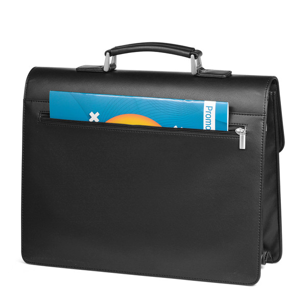 Cartella in similpelle - nero - 41x32x16cm - City Time