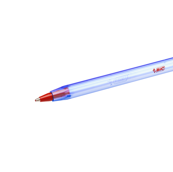 Penna a sfera con cappuccio Cristal Soft - punta 1,2mm - rosso - Bic - conf. 50 pezzi