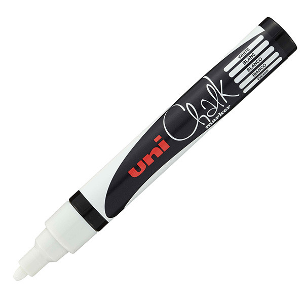 Marcatore a gesso liquido Uni Chalk Marker - punta tonda 1,80 - 2,50 mm - Uni Mitsubishi - busta 4 pezzi