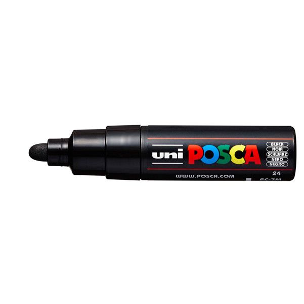 Marcatore a base d'acqua Uni Posca PC7M - punta tonda large 4,5 mm-5,5mm - nero - Uni mitsubishi