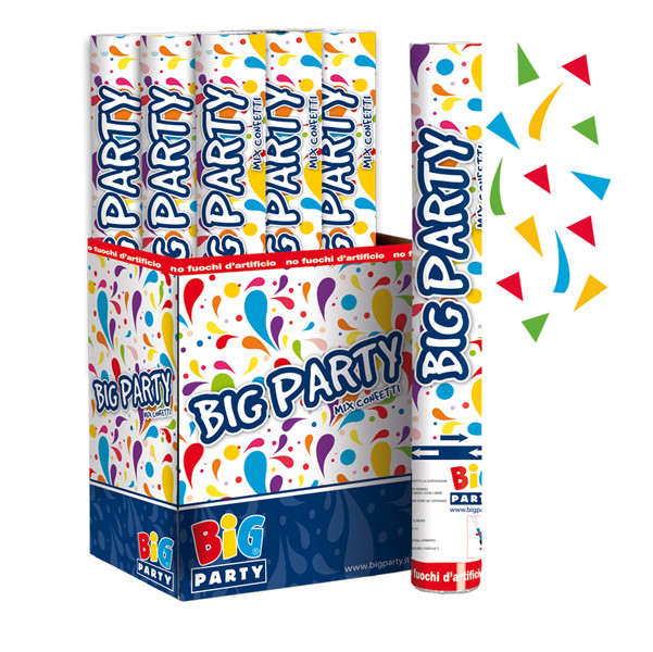 Sparacoriandoli Cannon - colori assortiti - gittata 8 mt - Big Party