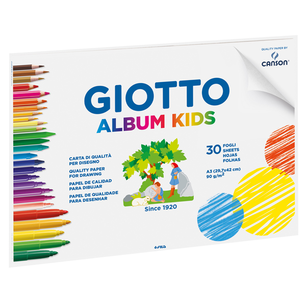 Album Little Kids 2+ - A3 - 90gr - 30 fogli - Giotto