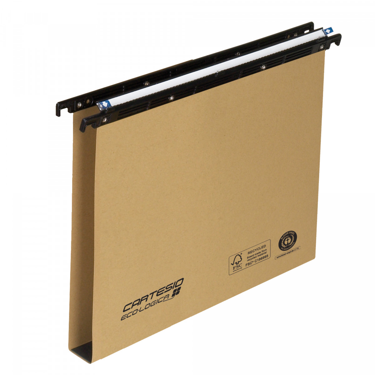 Cartella sospesa Cartesio Eco-logica - cassetto - 39 cm - fondo U - 37 x 25 cm - avana - Bertesi