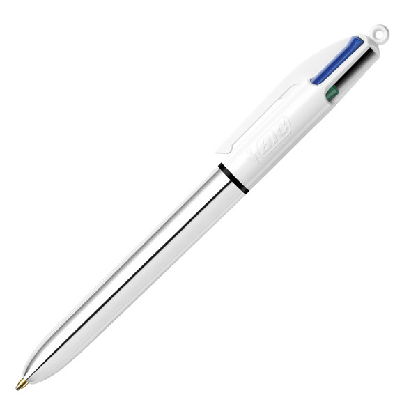 Penna a sfera scatto multifunzione 4 Colours Shine - punta 1,0 mm - fusto colori assortiti - Bic - conf. 12 pezzi