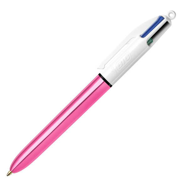 Penna a sfera scatto multifunzione 4 Colours Shine - punta 1,0 mm - fusto colori assortiti - Bic - conf. 12 pezzi