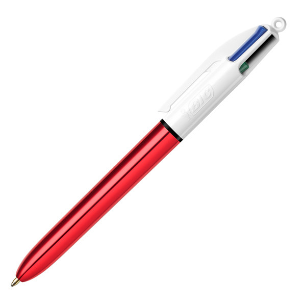 Penna a sfera scatto multifunzione 4 Colours Shine - punta 1,0 mm - fusto colori assortiti - Bic - conf. 12 pezzi