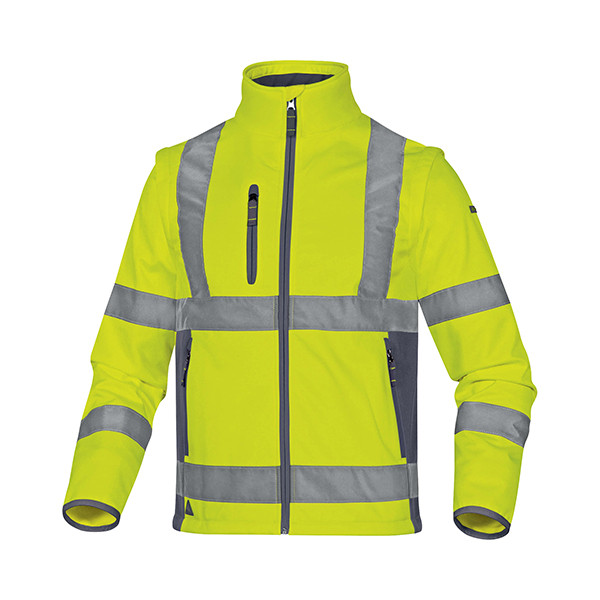 Giacca Softshell Moonlight 2 alta visibilit&agrave; - poliestere - taglia XXL - giallo fluo - Deltaplus