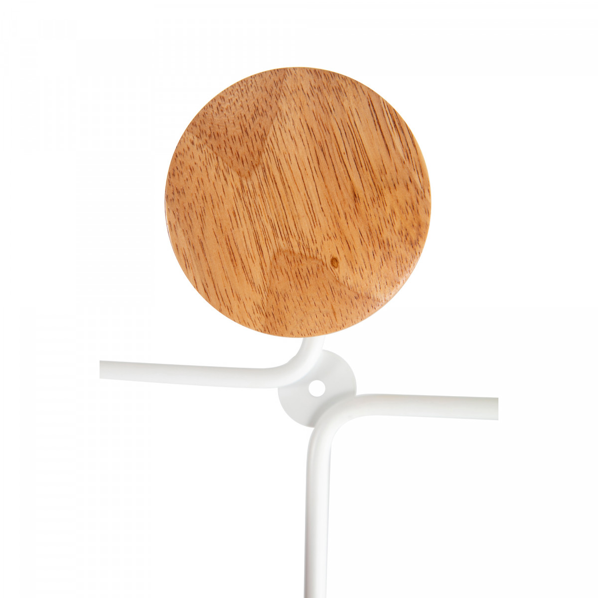 Appendiabiti da muro - 6 posti - 35,5 x 59,5 x 8 cm - metallo/legno - bianco - Alba
